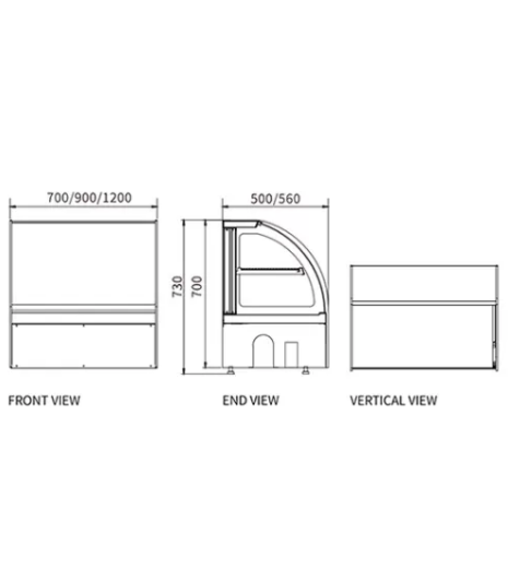 Chilled Counter-Top Food Display DG-TY1200