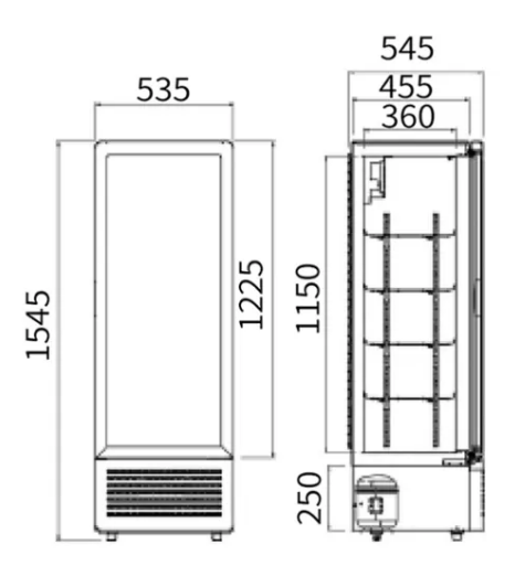 Single Glass Door Display Fridge LC-230